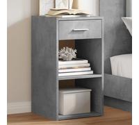 vidaXL Bedside Cabinets 2 pcs Concrete Grey 35x34x65 cm Engineered Wood