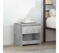 vidaXL 2x Bedside Cabinets Concrete Grey Engineered Wood Nightstand Drawers