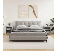 Vidaxl Bedside Cabinets 2 Pcs Concrete Grey 40X30X50 Cm Engineered Wood, Grey