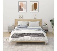 Vidaxl Bedside Cabinets 2 Pcs Concrete Grey 40X35X50 Cm, Grey