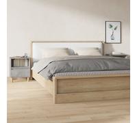 vidaXL Bedside Cabinets 2 pcs Concrete Grey 40x35x50 cm
