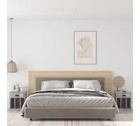 vidaXL Bedside Cabinets 2 pcs Concrete Grey 43x36x50 cm