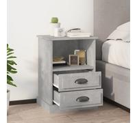 Vidaxl Bedside Cabinets 2 Pcs Concrete Grey 43X36X60 Cm, Grey