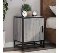 Bedside Cabinet 2pcs Grey Sonoma 40x31x50 cm Engineered Wood & Metal Nightstand