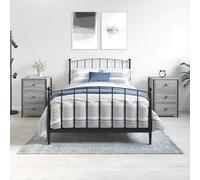 Bedside Cabinets 2 pcs Grey Sonoma 40x36x60 cm Engineered Wood