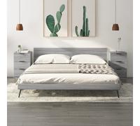 vidaXL Bedside Cabinets 2 pcs Grey Sonoma 40x36x65 cm