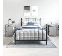 vidaXL Bedside Cabinets 2 pcs Grey Sonoma 40x42x60 cm Engineered Wood