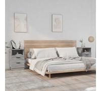 Vidaxl Bedside Cabinets 2 Pcs Grey Sonoma Engineered Wood