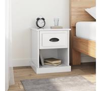 vidaXL Bedside Cabinets 2 pcs High Gloss White 39x39x47.5 cm Engineered Wood