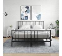 Bedside Cabinet High Gloss White 40x35x50 cm Engineered Wood & Metal Compact XL