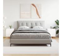 vidaXL Bedside Cabinets 2 pcs High Gloss White 40x40x50 cm Engineered Wood, White