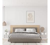 Vidaxl Bedside Cabinets 2 Pcs High Gloss White 43X36X50 Cm, White