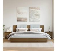 Bedside Cabinet Solid Pinewood Honey Brown 40x30x40 cm 2pcs Modern Rustic Set x2