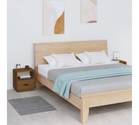 Vidaxl Bedside Cabinets 2 Pcs Honey Brown 40X34X45 Cm Solid Wood Pine, Brown