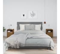 vidaXL Bedside Cabinets 2 Pcs Honey Brown 40x34x55 cm Solid Wood Pine, Brown