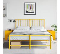 Bedside Cabinet 2pcs Mustard Yellow 34.5x39x44 cm Cold-rolled Steel Small Metal