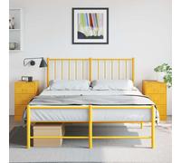 Bedside Cabinet Mustard Yellow Cold-Rolled Steel 34.5x39x62 cm 3-Drawer Set 2pcs