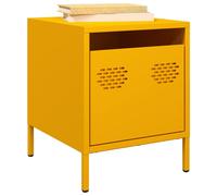 vidaXL Bedside Cabinets 2 pcs Mustard Yellow 35x39x43.5 cm Steel