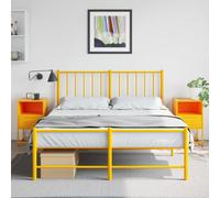vidaXL Bedside Cabinets 2 pcs Mustard Yellow 36x39x60.5 cm Steel