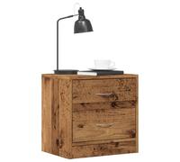 (old wood, 2 pcs) vidaXL 1/2x Bedside Cabinet Chipboard Nightstands Storage Unit Black/White