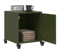 vidaXL Bedside Cabinets 2 pcs Olive Green 36x39x43.5 cm Steel