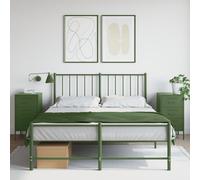vidaXL Bedside Cabinets 2 pcs Olive Green 36x39x68 cm Steel