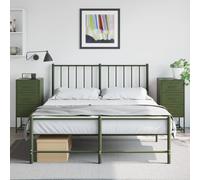 vidaXL Bedside Cabinets 2 pcs Olive Green 36x39x78 cm Steel