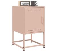 vidaXL Bedside Cabinets Nightstand Bed Table Bed Cabinet 2 pcs Pink Steel