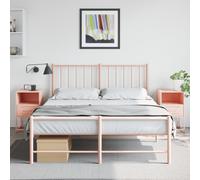 vidaXL Bedside Cabinets 2 pcs Pink 36x39x60.5 cm Steel