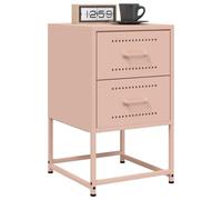 vidaXL Bedside Cabinets Nightstand Bed Table Bed Cabinet 2 pcs Pink Steel