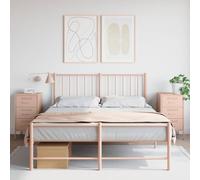 vidaXL Bedside Cabinets 2 pcs Pink 36x39x68 cm Steel