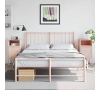 vidaXL Bedside Cabinets 2 pcs Pink 36x39x78 cm Steel
