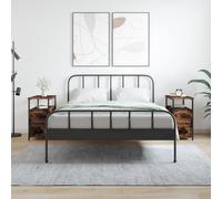 vidaXL Bedside Cabinets 2 pcs Smoked Oak 30x60x60 cm Engineered Wood