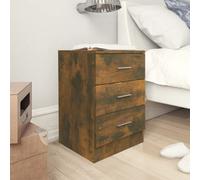 Vidaxl Bedside Cabinets 2 Pcs Smoked Oak 38X35X56 Cm Engineered Wood