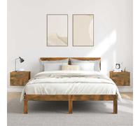 vidaXL Bedside Cabinets 2 pcs Smoked Oak 40x30x30 cm Engineered Wood