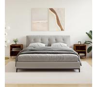 Vidaxl Bedside Cabinets 2 Pcs Smoked Oak 40X30X50 Cm Engineered Wood