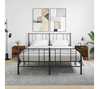 vidaXL Bedside Cabinets 2 pcs Smoked Oak 40x35x47.5 cm Engineered Wood