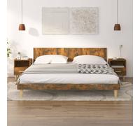 vidaXL Bedside Cabinets 2 pcs Smoked Oak 40x35x47 cm