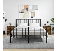 vidaXL Bedside Cabinets 2 pcs Smoked Oak 40x35x50 cm Engineered Wood