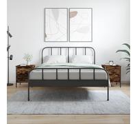 vidaXL Bedside Cabinets 2 pcs Smoked Oak 40x42x50 cm Engineered Wood