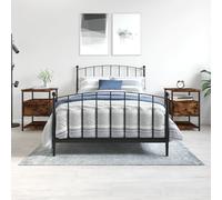 Vidaxl Bedside Cabinets 2 Pcs Smoked Oak 40X42X56 Cm Engineered Wood, Brown