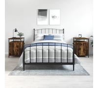 vidaXL Bedside Cabinets 2 pcs Smoked Oak 40x42x60 cm Engineered Wood