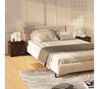 vidaXL Bedside Cabinets 2 pcs Smoked Oak 45x34x44.5 cm Engineered Wood