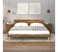 vidaXL Bedside Cabinets 2 pcs Smoked Oak Engineered Wood