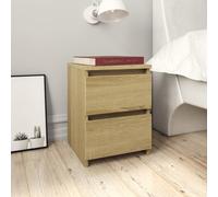 vidaXL Bedside Cabinets 2 pcs Sonoma Oak 30x30x40 cm Engineered Wood