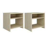 vidaXL Bedside Cabinets 2 pcs Sonoma Oak 40x30x40 cm Engineered Wood