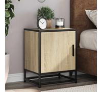 vidaXL Bedside Cabinets 2 pcs Sonoma Oak 40x31x50 cm Engineered Wood and Metal