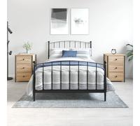 Vidaxl Bedside Cabinets 2 Pcs Sonoma Oak 40X36X60 Cm Engineered Wood, Brown