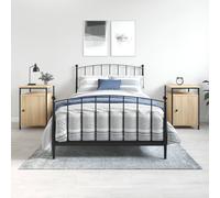 Bedside Cabinets Side Table Nightstand Bedside Table Engineered Wood vidaXL