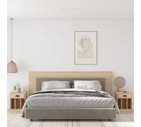 Engineered Wood Bedside Cabinet, Sonoma Oak, 43x36x50 cm, 2 pcs, Elegant Design